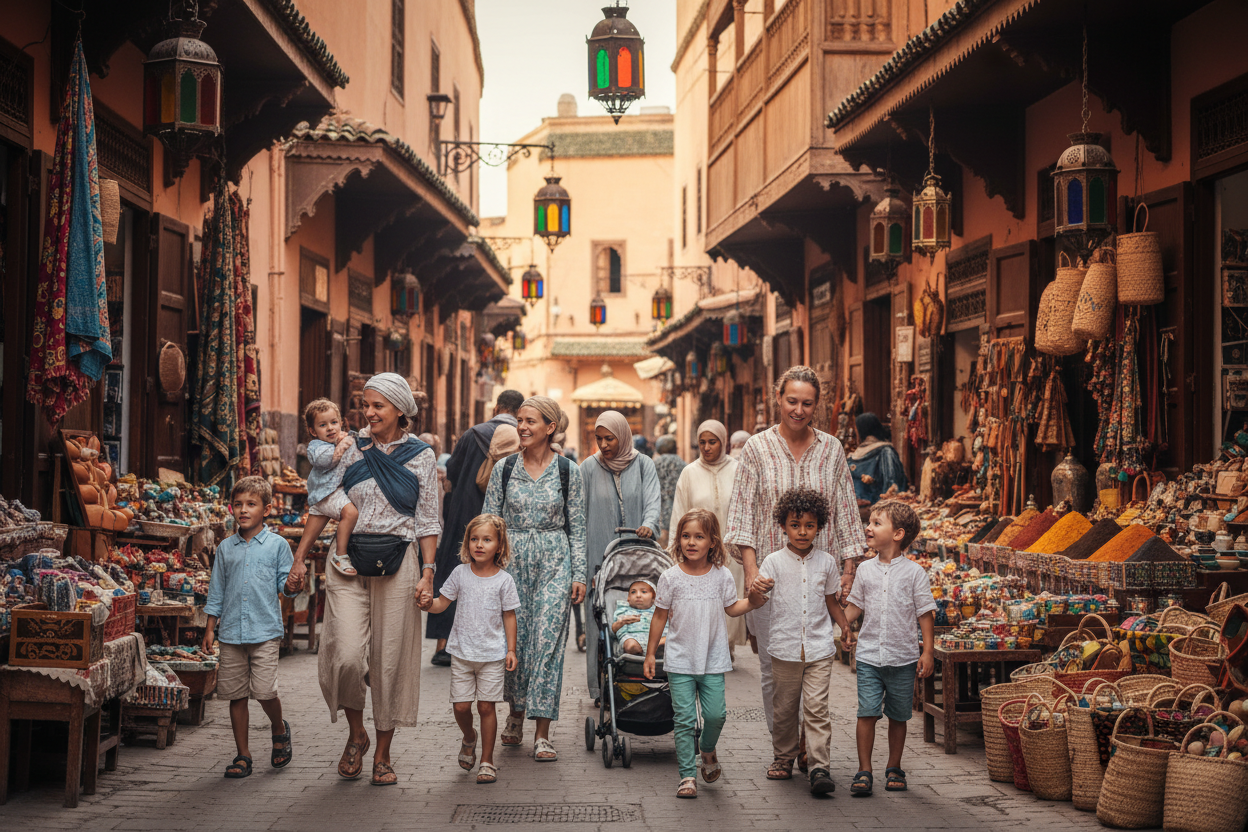 Familias monoparentales en Marrakech