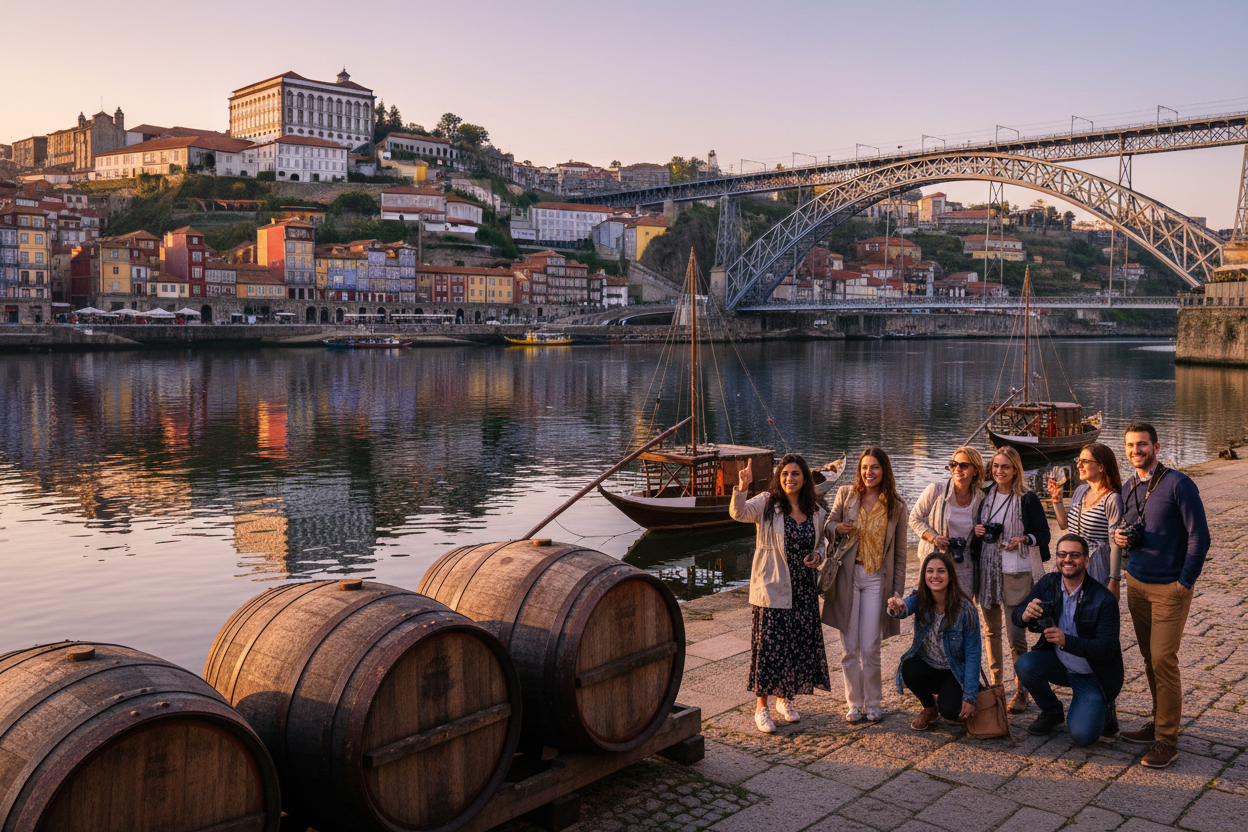 Oporto con Singles - Ribeira y río Duero