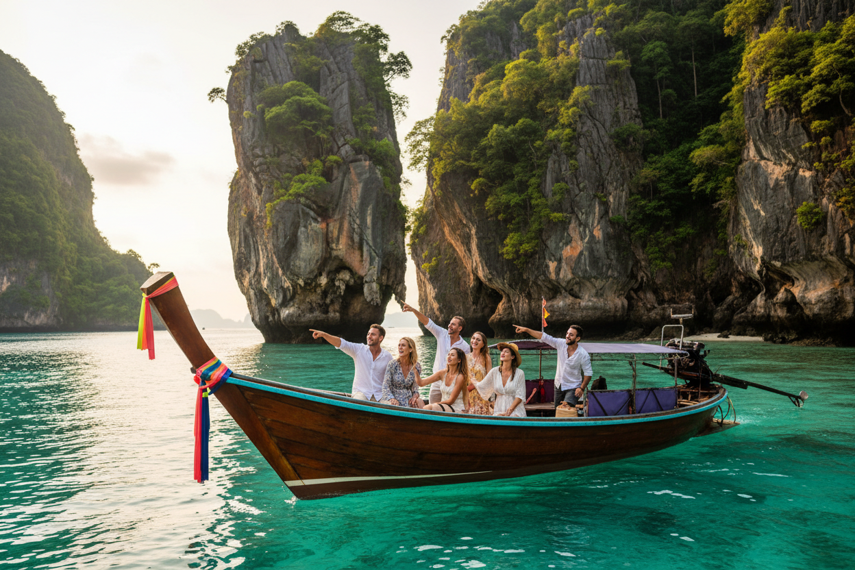 Longtail boat en Krabi